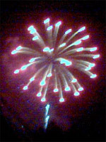 Fourth of July fireworks at Knoxville, taken with my camera phone - click to enlarge (20 kb).